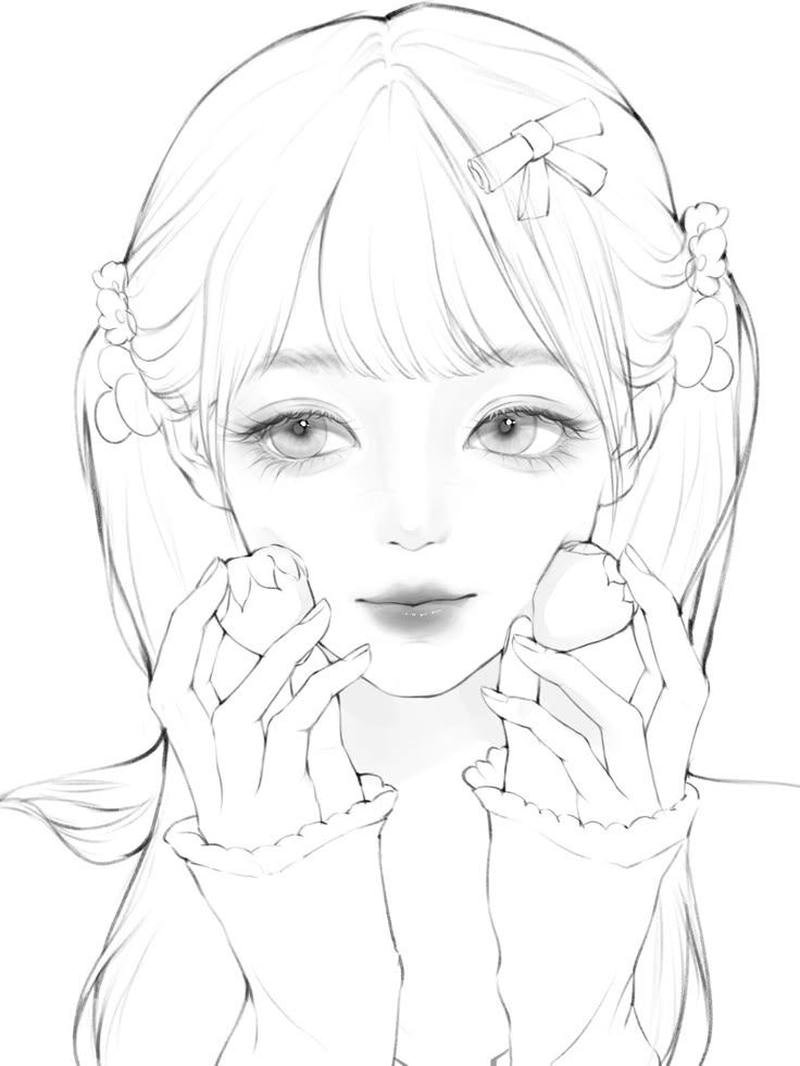 tranh vẽ anime đáng yêu