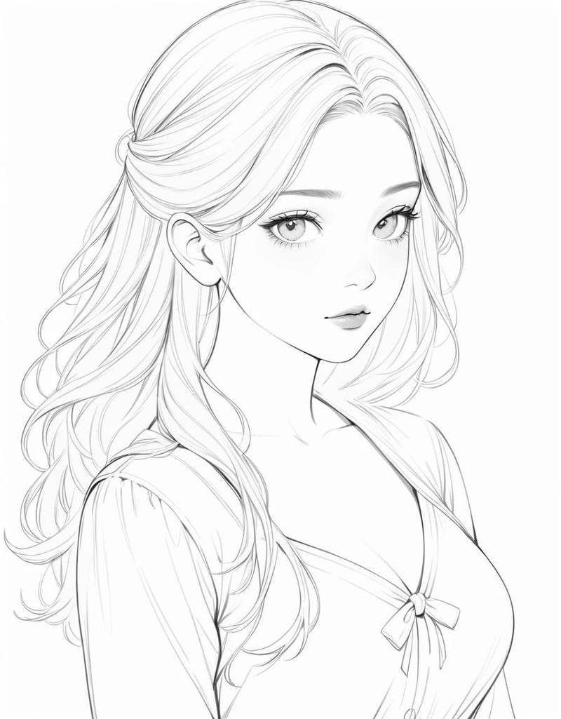 tranh vẽ anime hiền