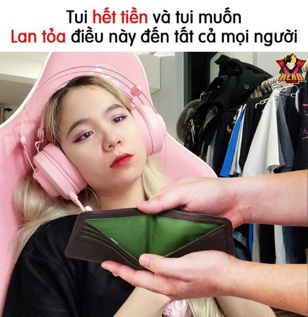 ví rỗng meme troll vui