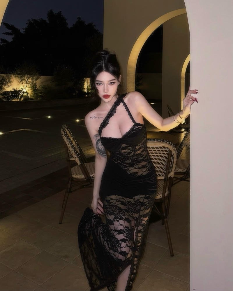 Ngắm bộ ảnh gái xinh mặc váy lưới chất lượng cao